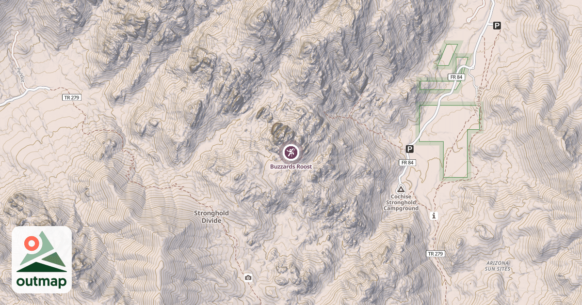 Map of Buzzards Roost