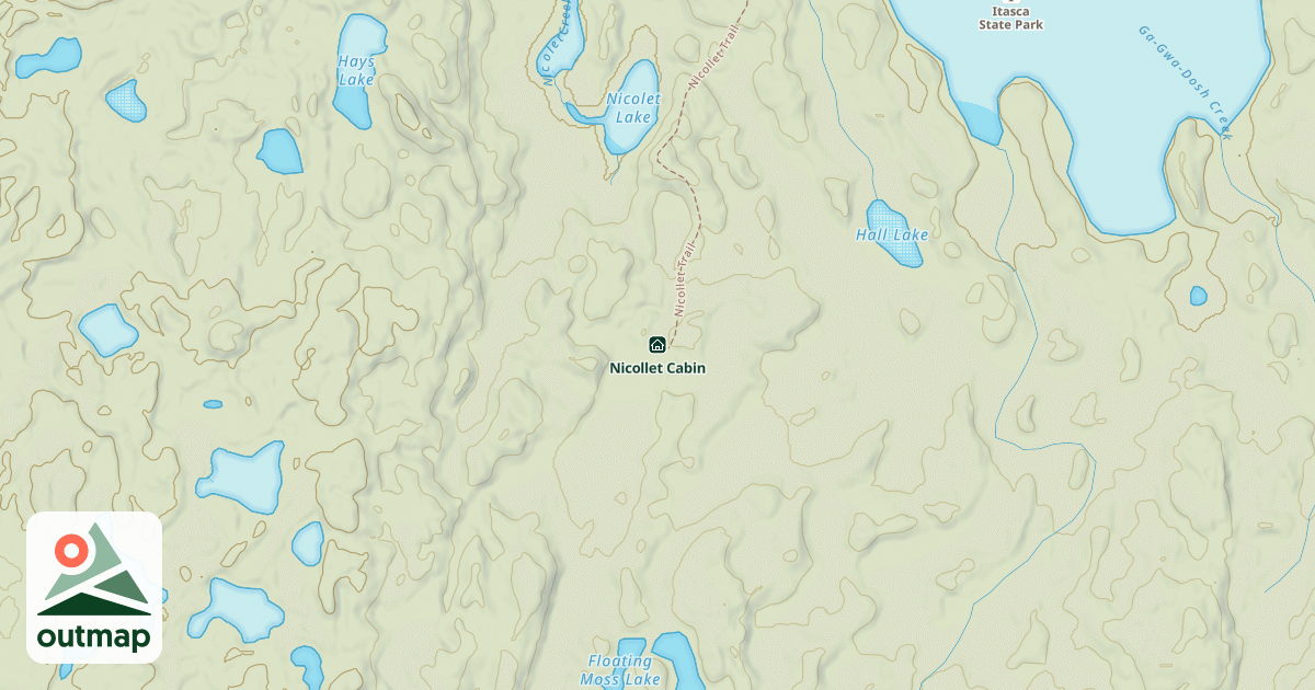 Map of Nicollet Cabin