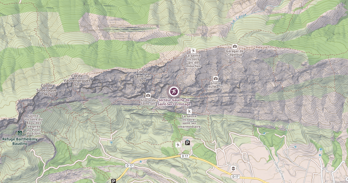 Map preview of Secteur Gauche de Saint-Ser l'Ermitage