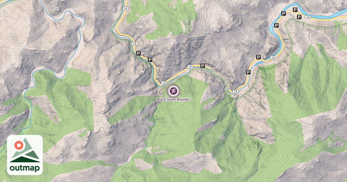 Map of Black Seam Boulder