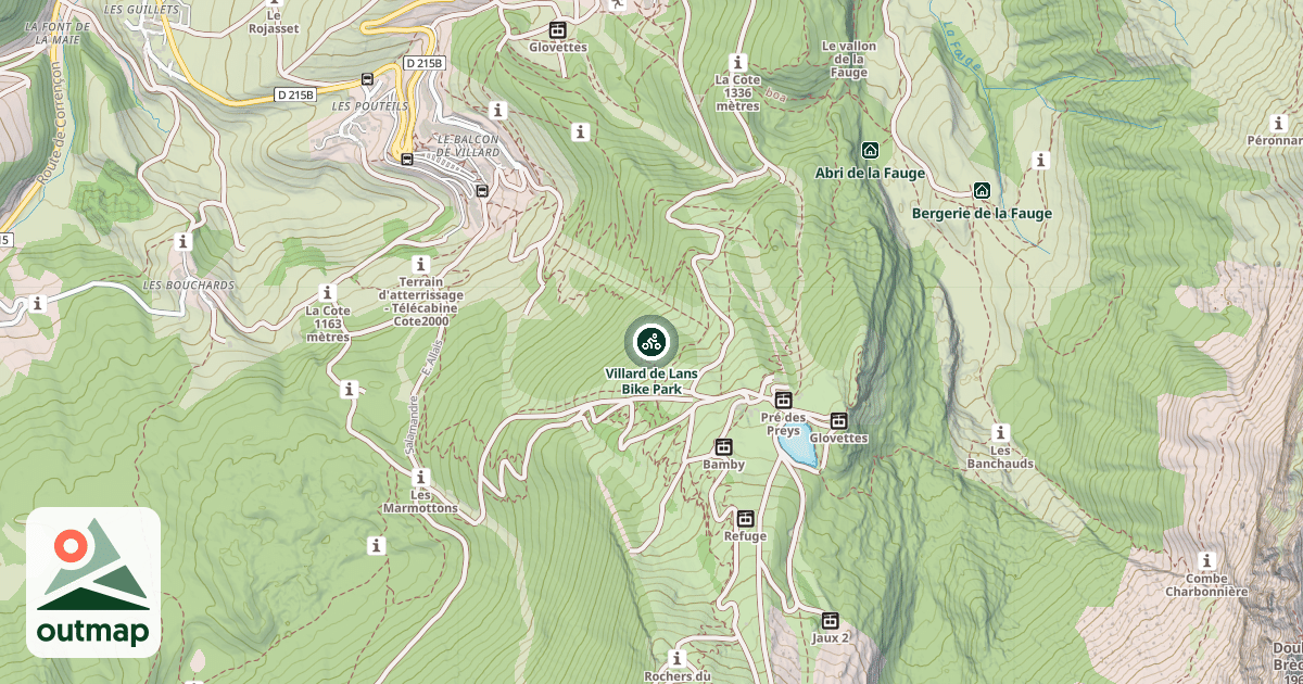 Map of Villard de Lans Bike Park