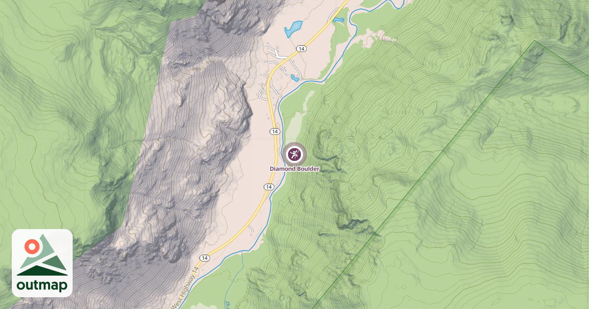 Map of Diamond Boulder