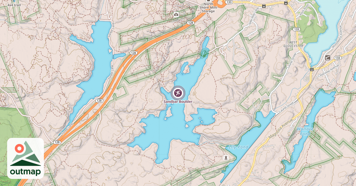 Map of Sandbar Boulder