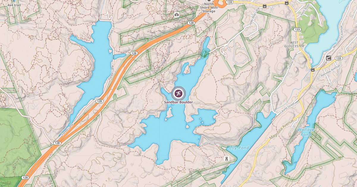 Map preview of Sandbar Boulder