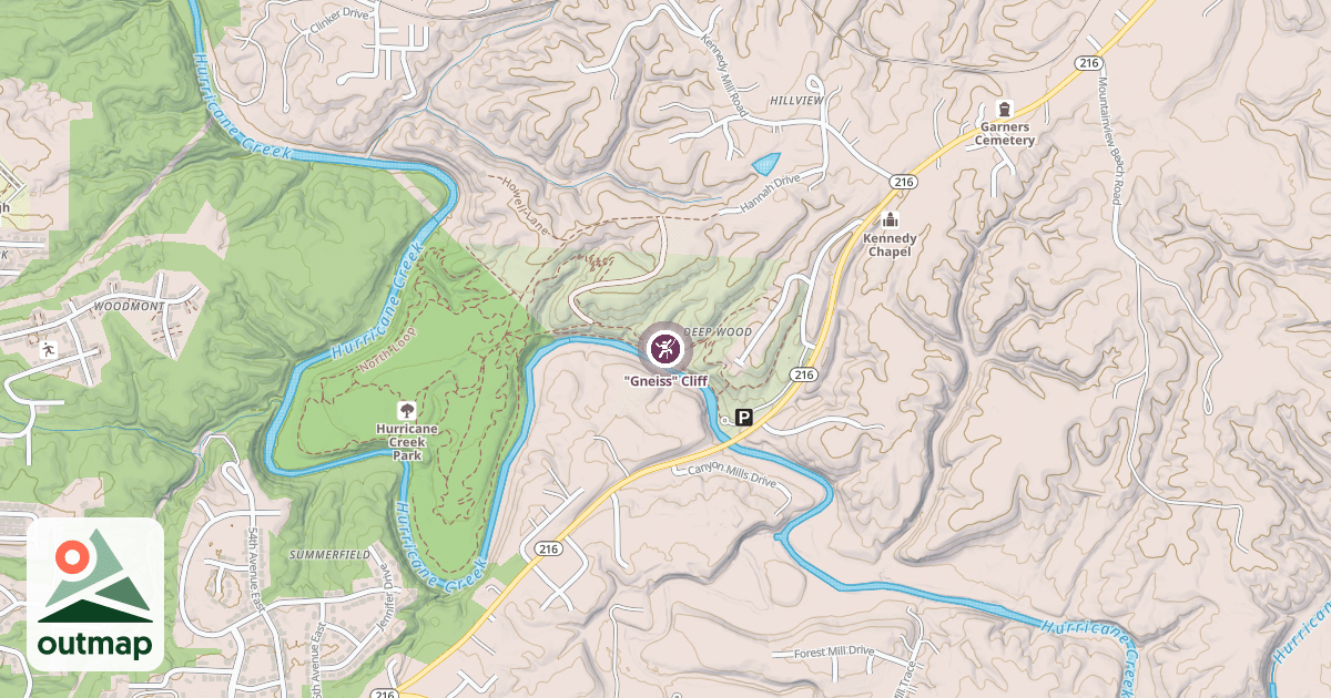 Map of "Gneiss" Cliff