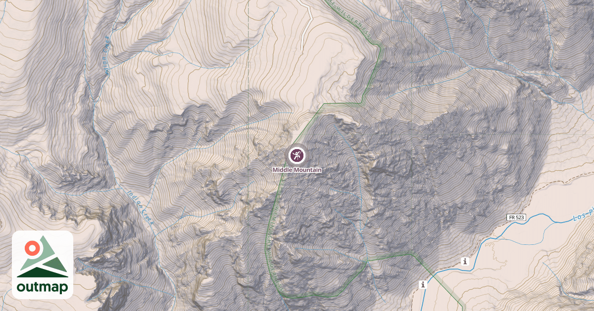 Map of Middle Mountain