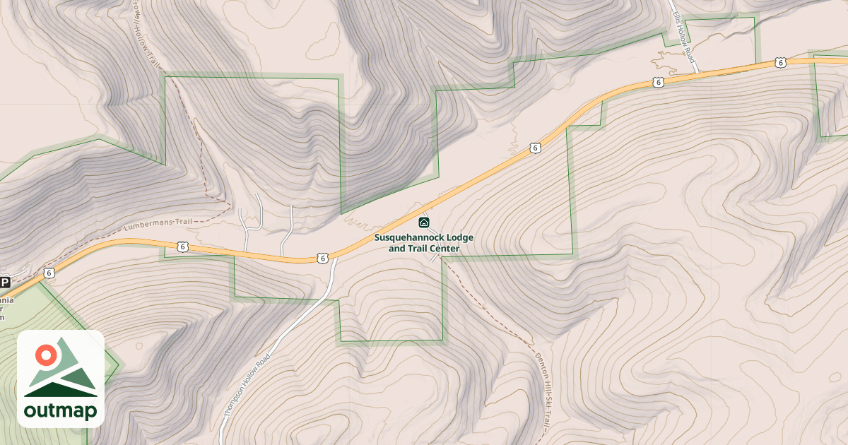 Map of Susquehannock Lodge and Trail Center