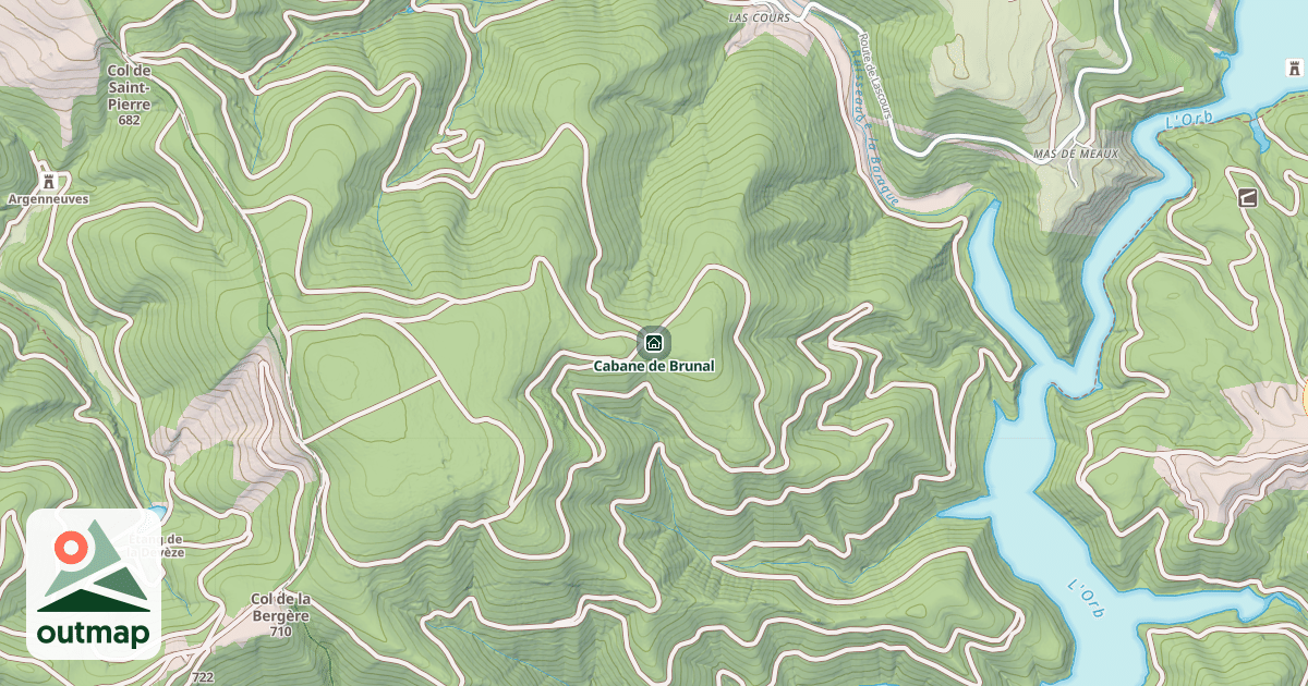 Map of Cabane de Brunal