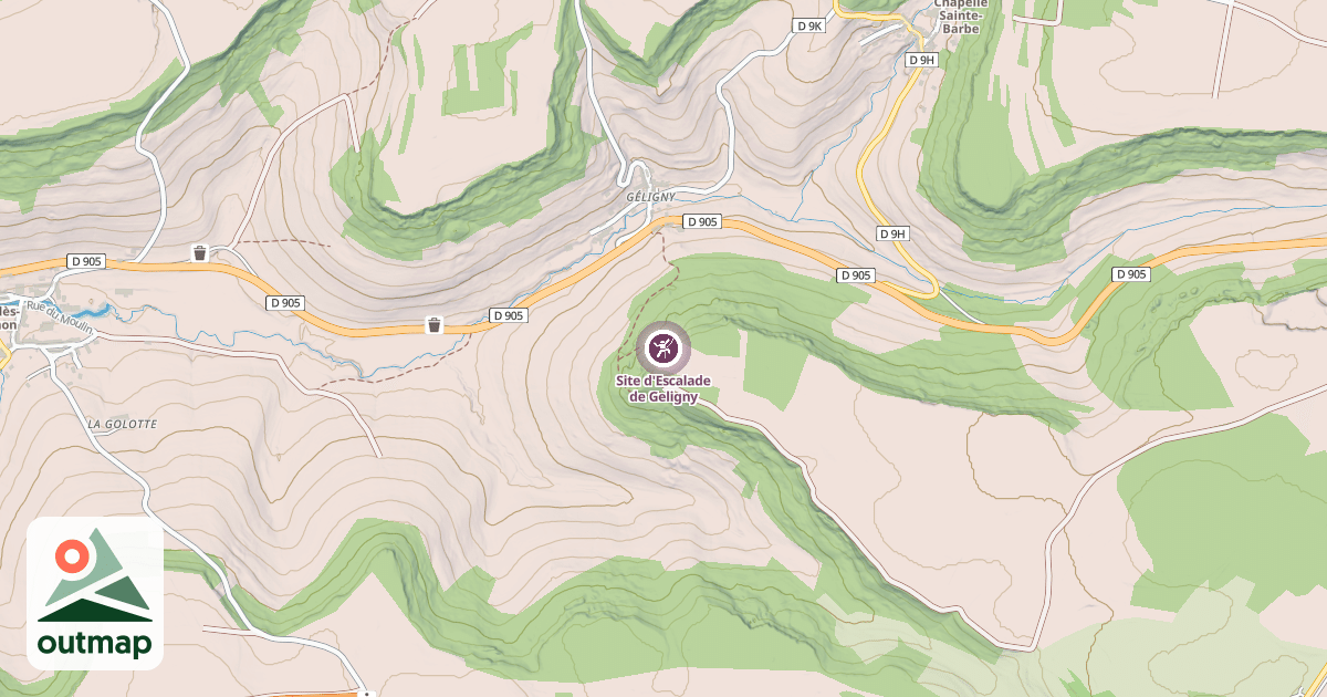Map of Site d'Escalade de Geligny