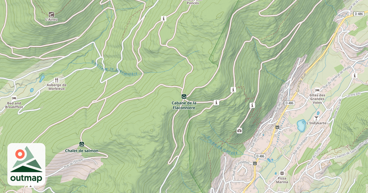 Map of Cabane de la Flaconniere