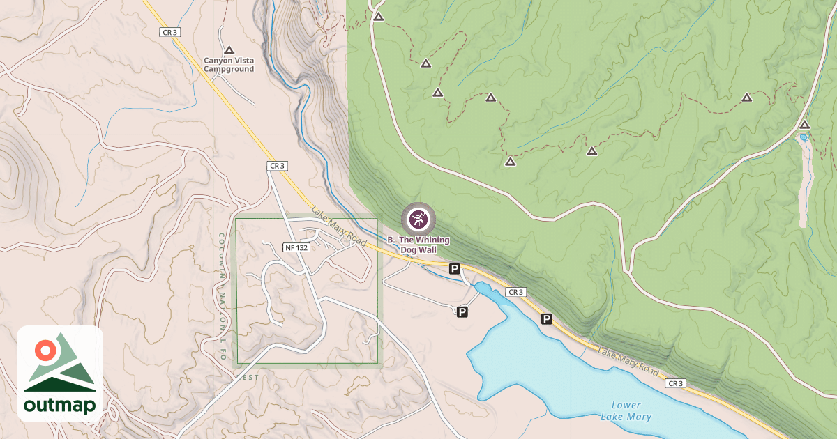 Map of B.  The Whining Dog Wall