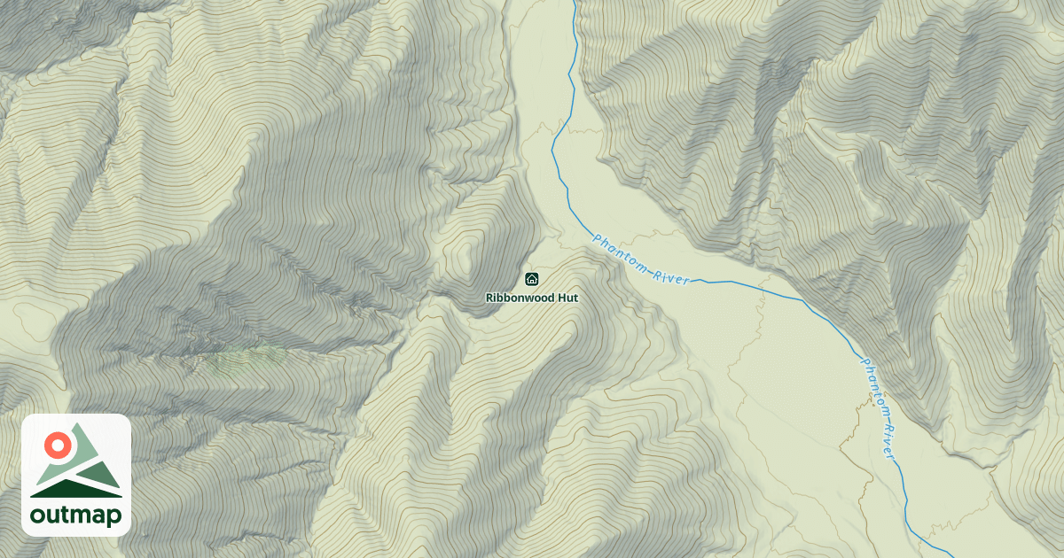 Map of Ribbonwood Hut