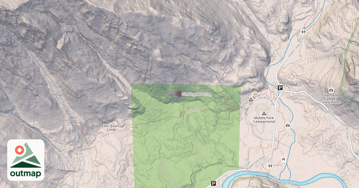 Map of Climbing Route Top