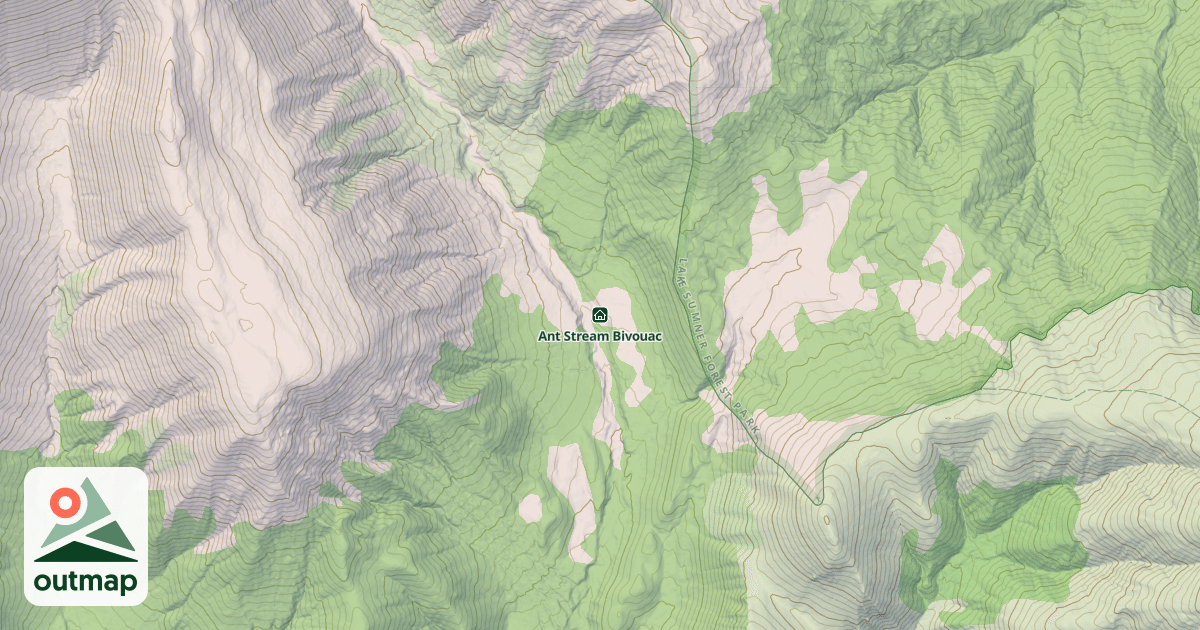 Map of Ant Stream Bivouac