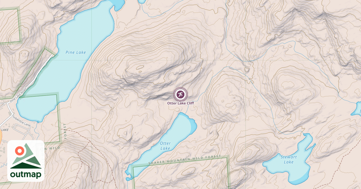 Map of Otter Lake Cliff
