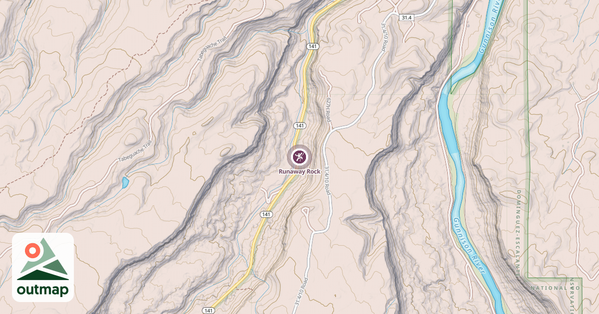 Map of Runaway Rock