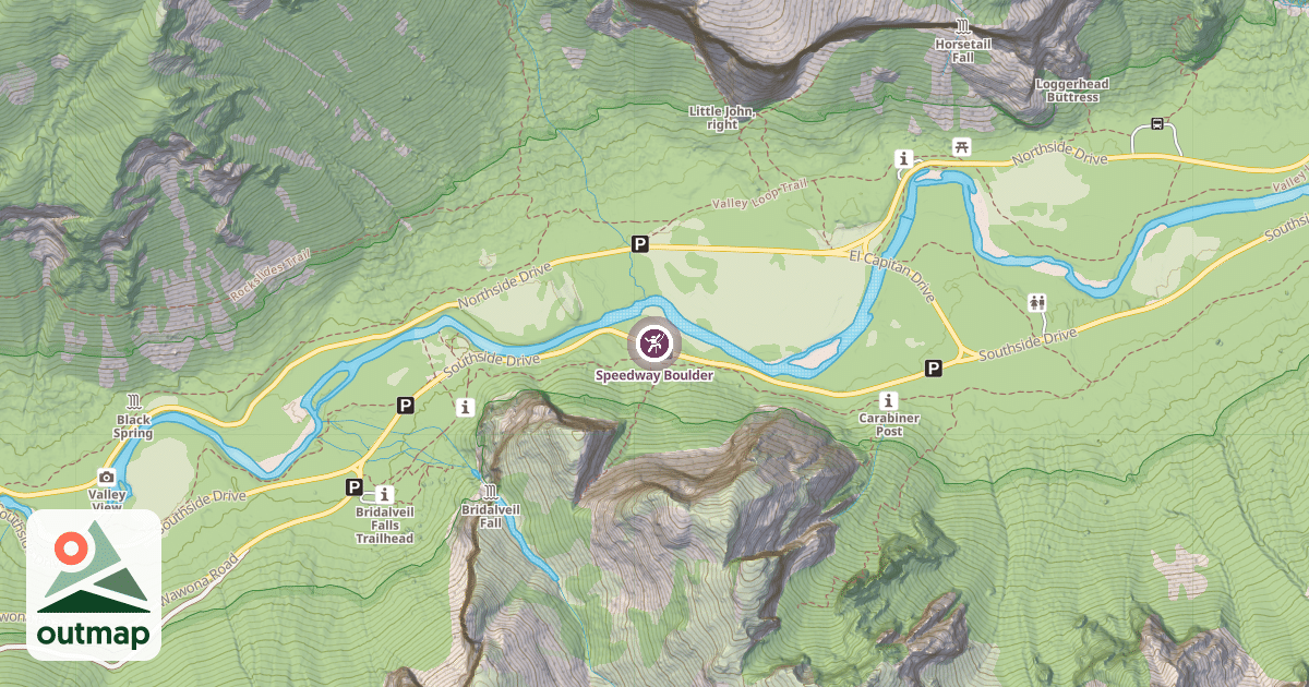 Map of Speedway Boulder