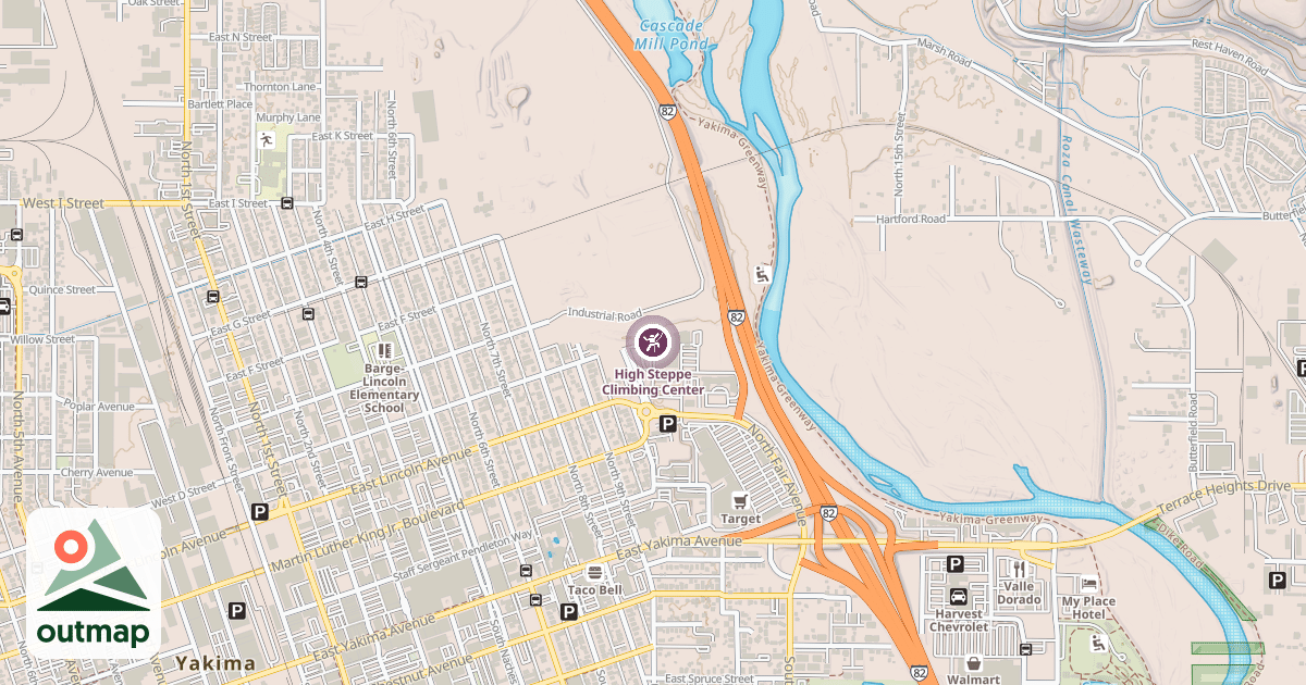 Map of High Steppe Climbing Center