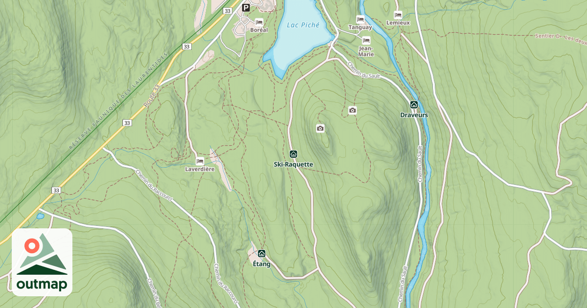 Map of Ski-Raquette