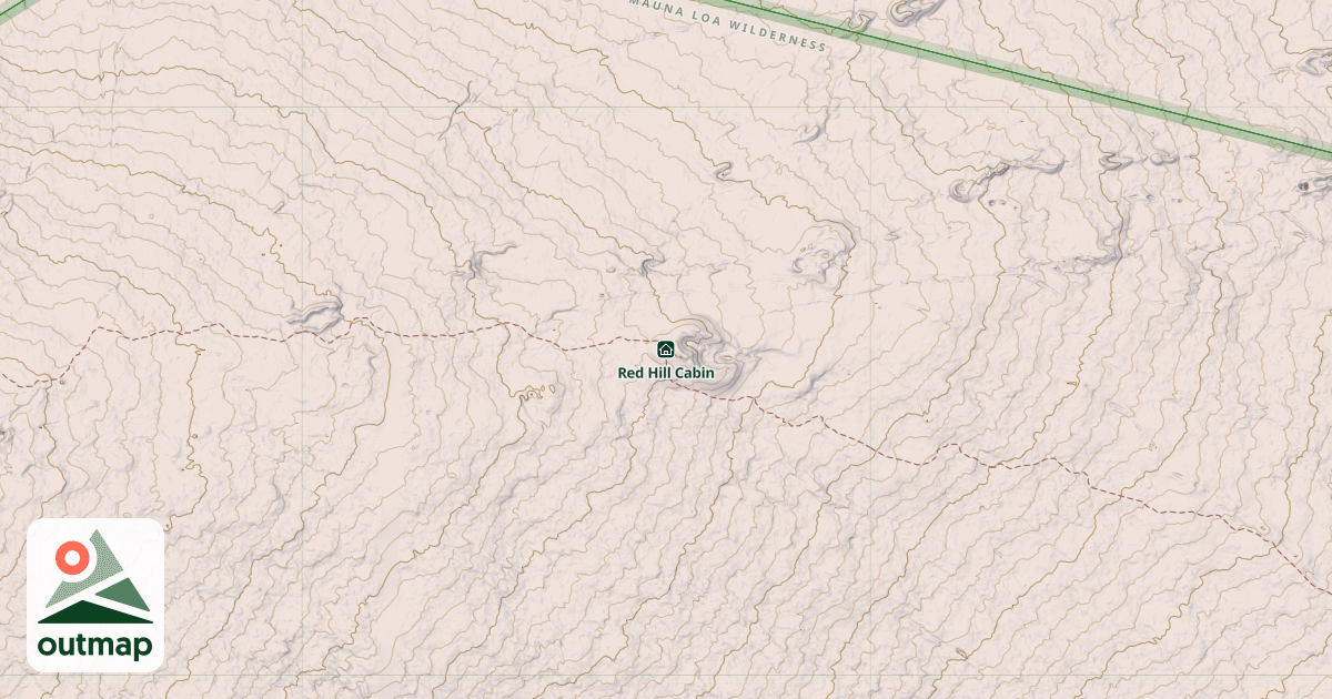 Map of Pu'u 'Ula'ula Rest House
