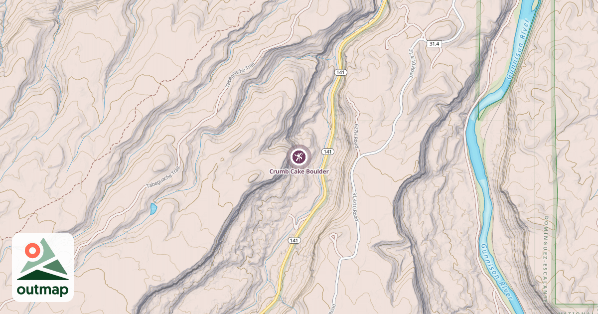 Map of Crumb Cake Boulder
