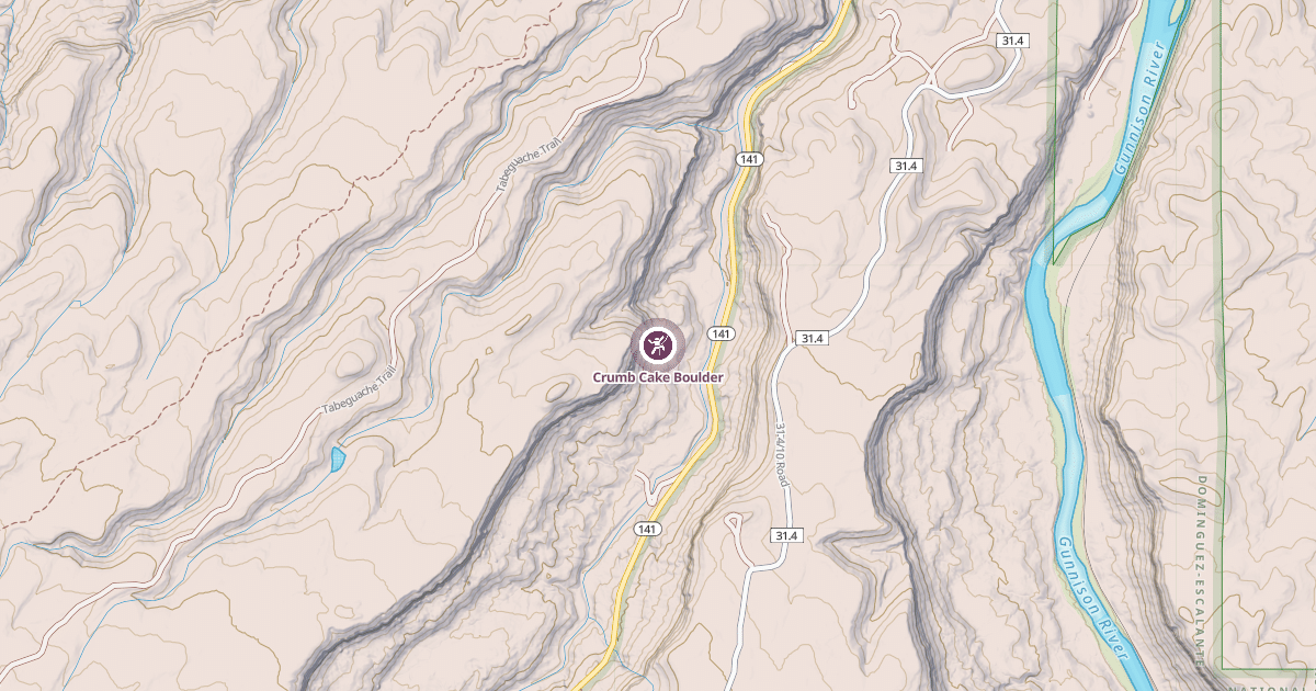 Map preview of Crumb Cake Boulder