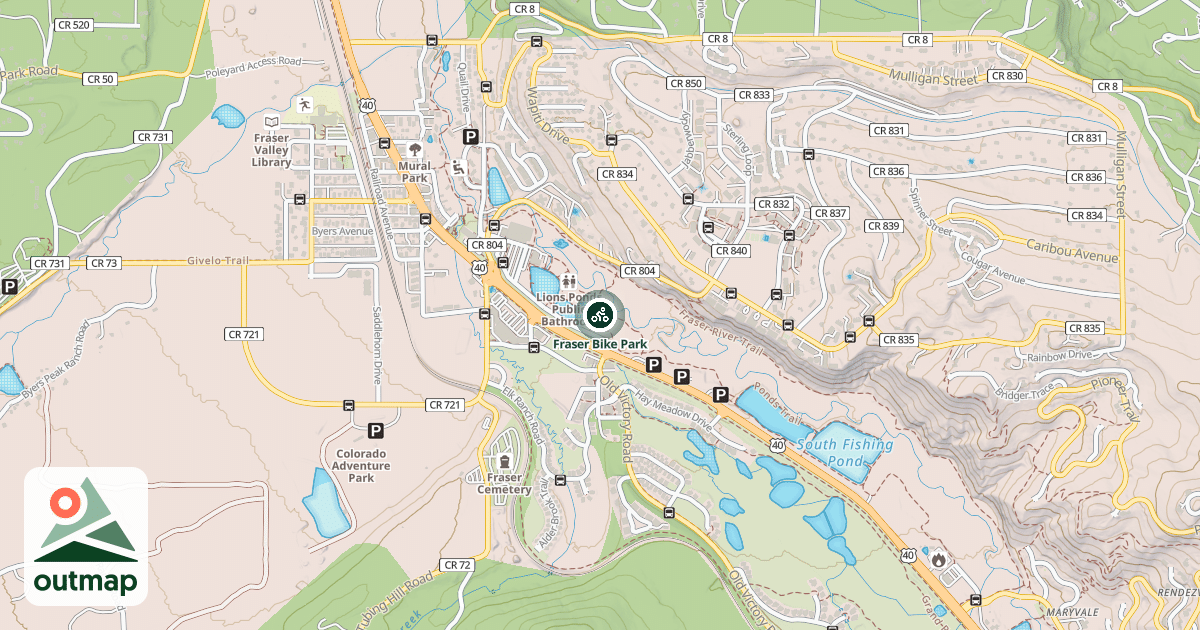 Map of Fraser Bike Park