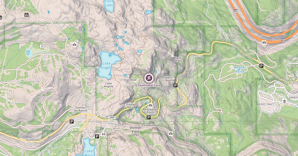 Map preview of Southwest Face