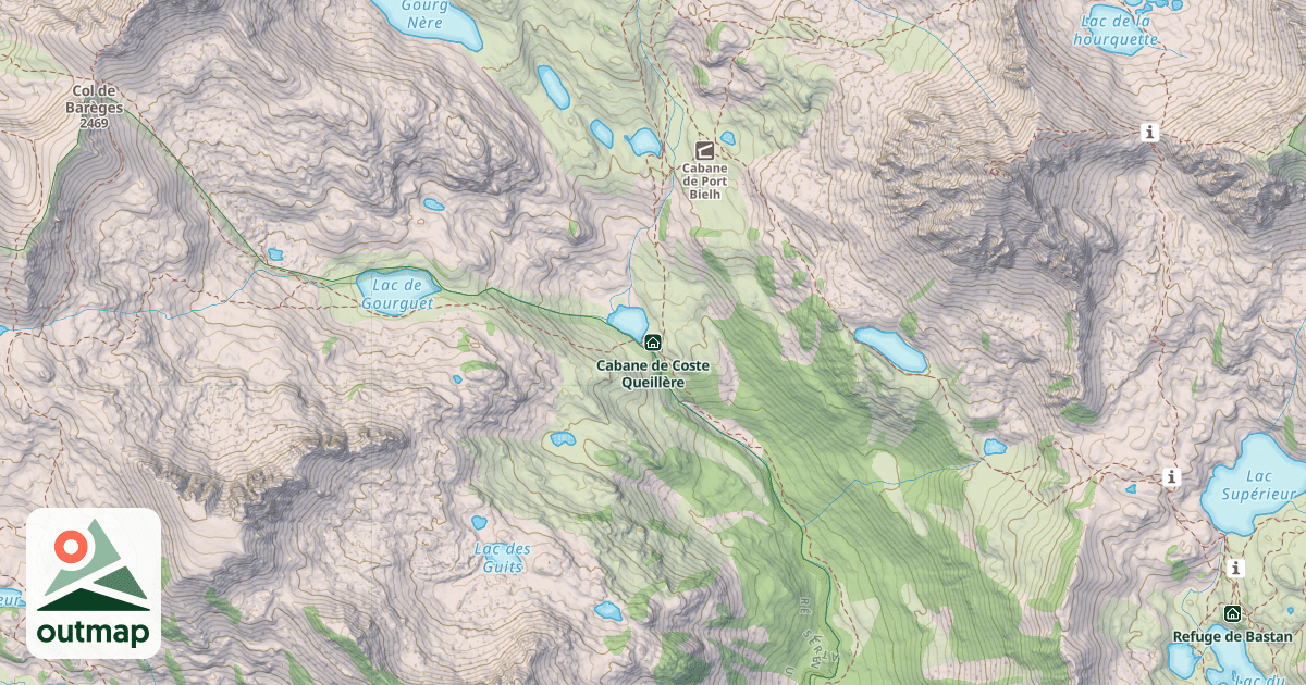 Map of Cabane de Coste Queillère