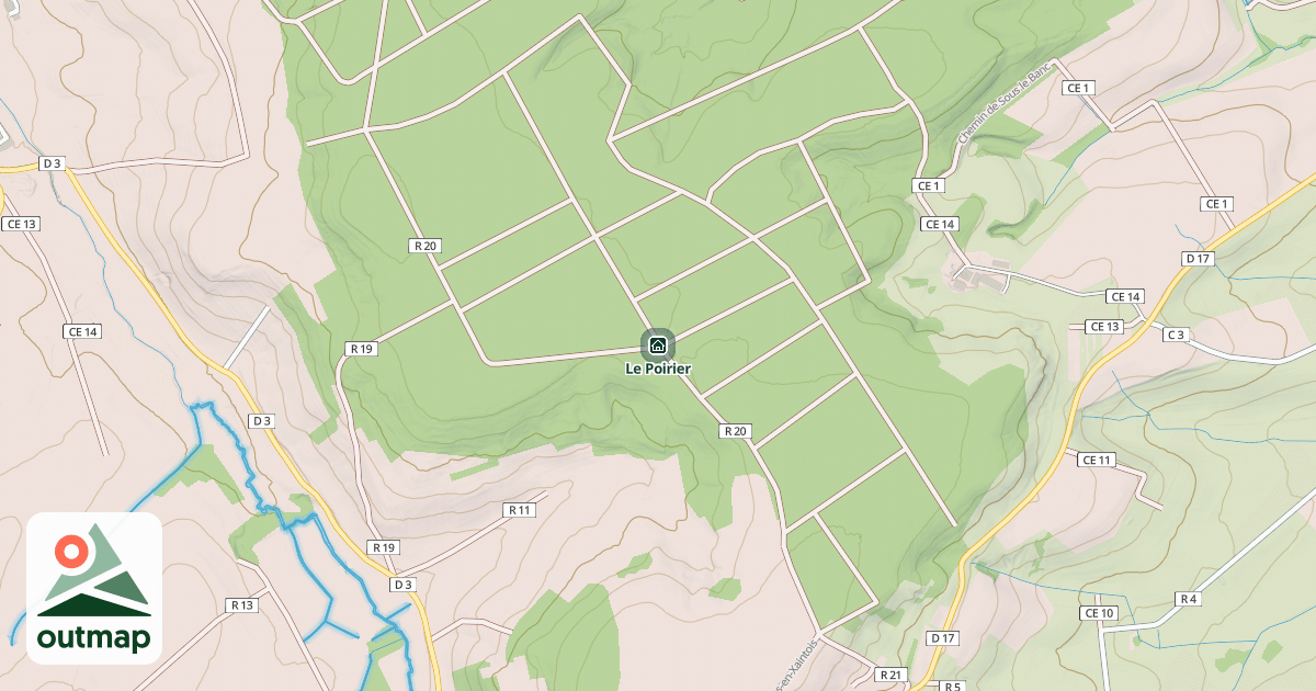 Map of Le Poirier