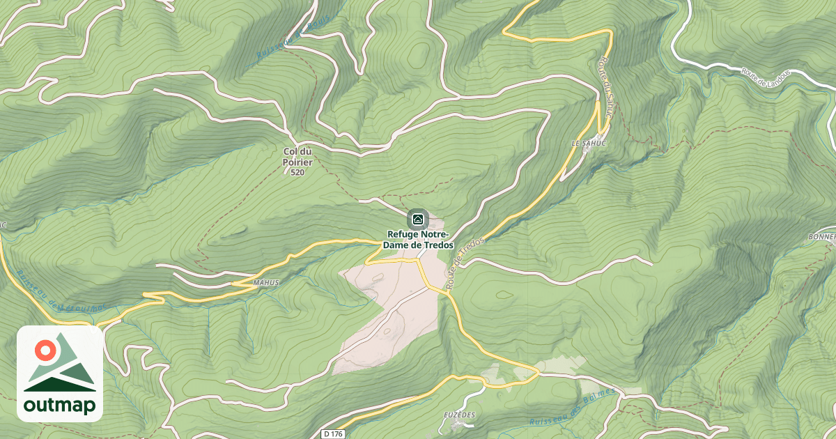 Map of Refuge Notre-Dame de Tredos