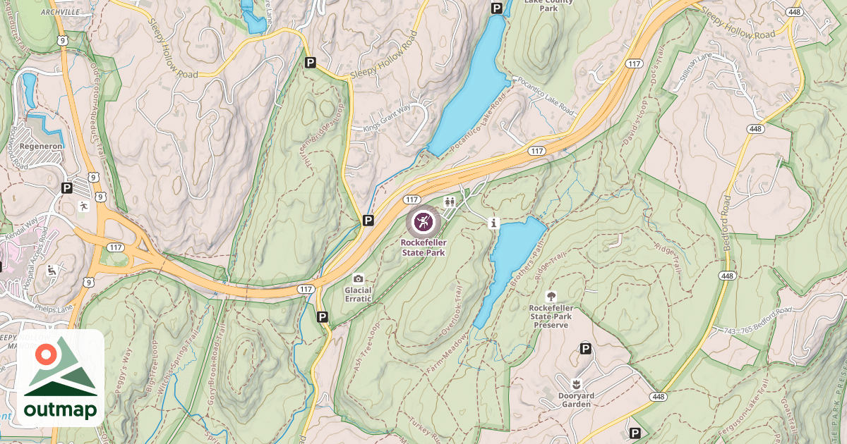 Map of Rockefeller State Park
