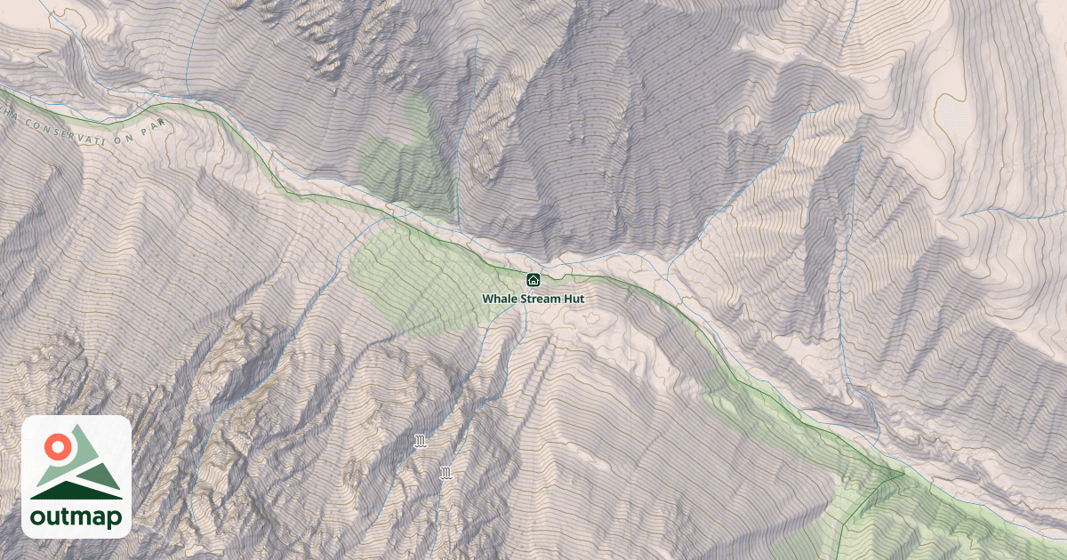 Map of Whale Stream Hut