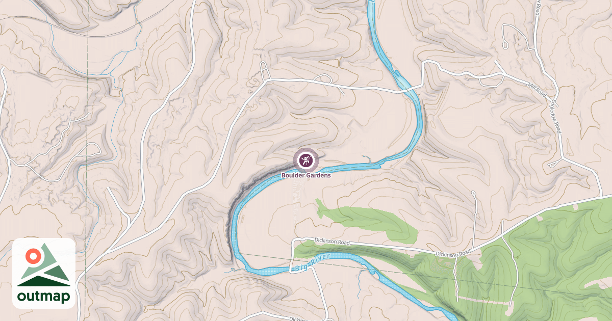 Map of Boulder Gardens