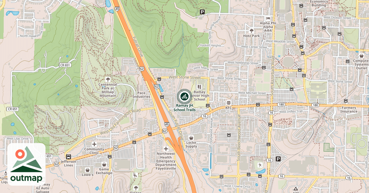 Map of Ramay JH School Trails