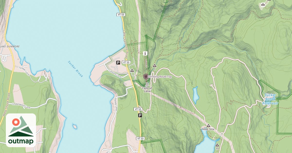 Map of Climbing Route Top