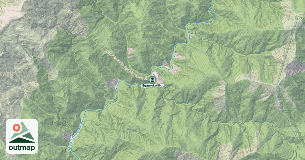 Map of Ngamoko Hut