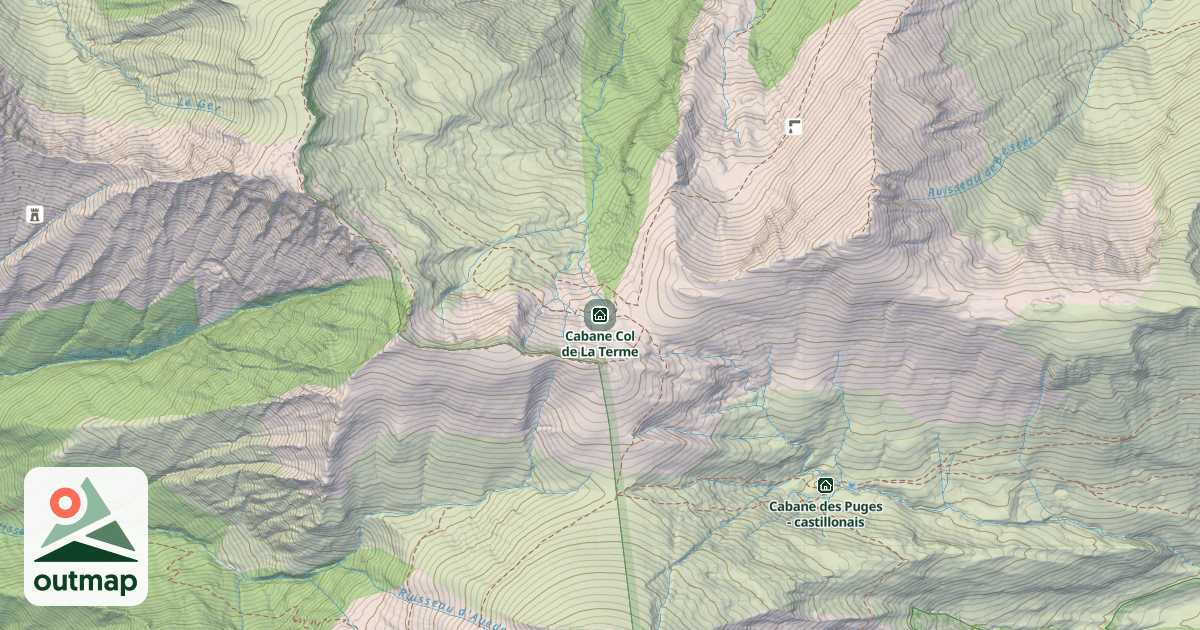 Map of Cabane Col de La Terme