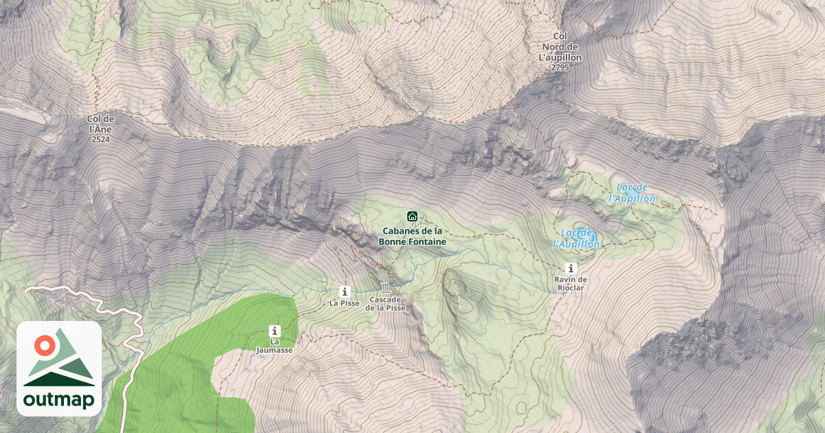 Map of Cabanes de la Bonne Fontaine