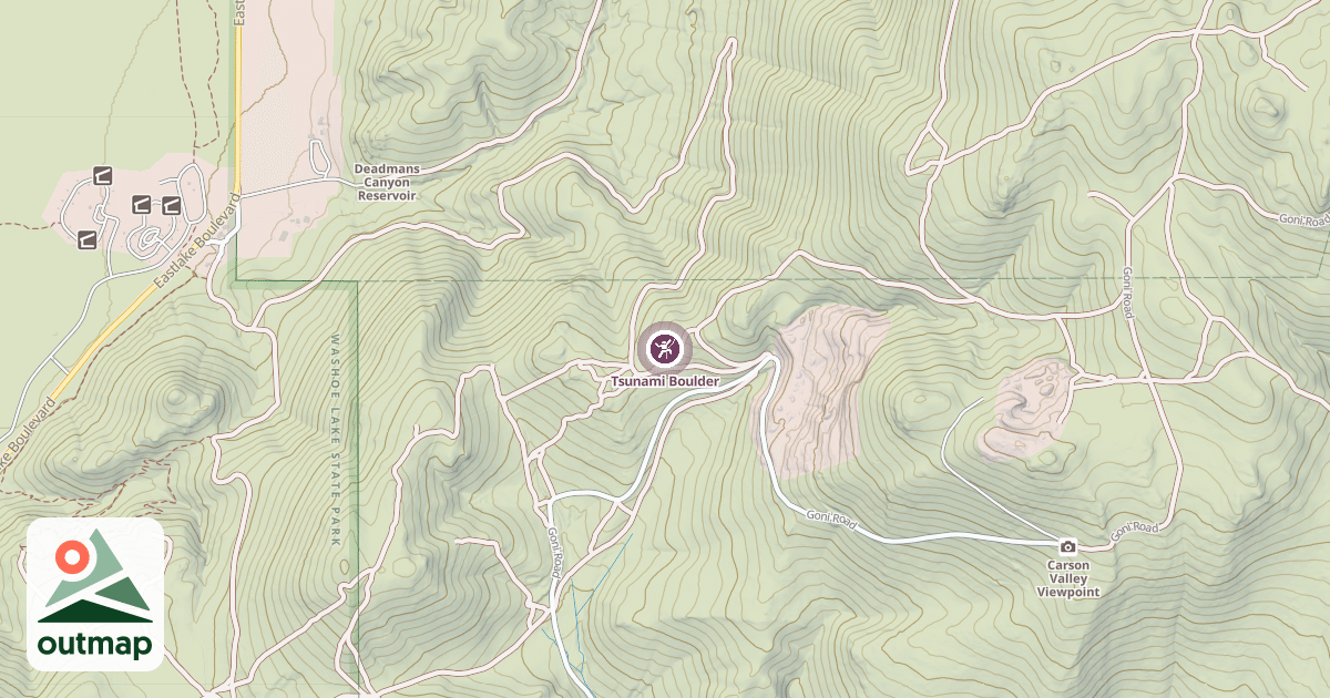 Map of Tsunami Boulder