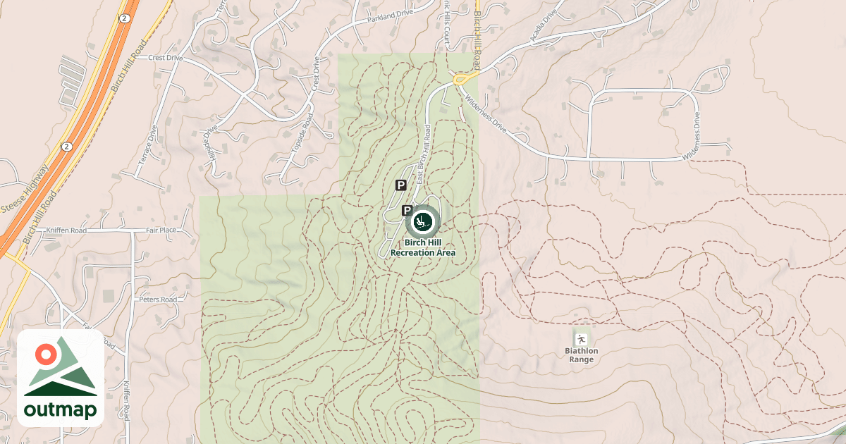 Map of Birch Hill Recreation Area