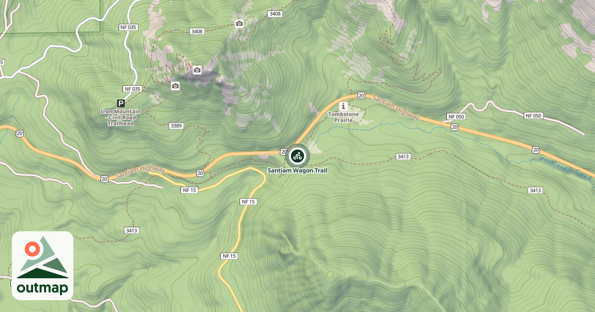 Map of Santiam Wagon Trail