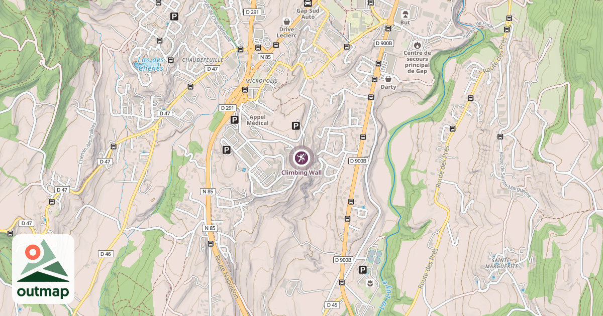 Map of Climbing Wall