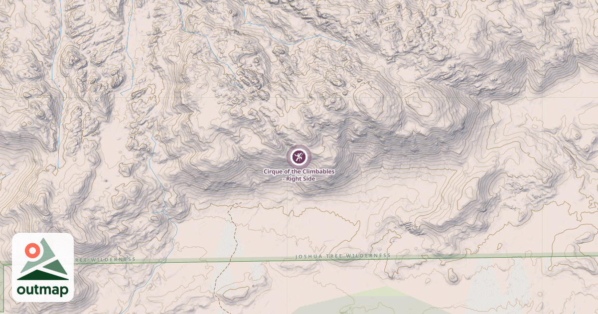 Map of Cirque of the Climbables - Right Side