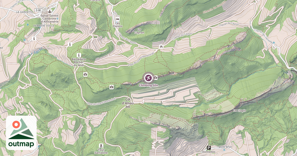Map of Climbing Site