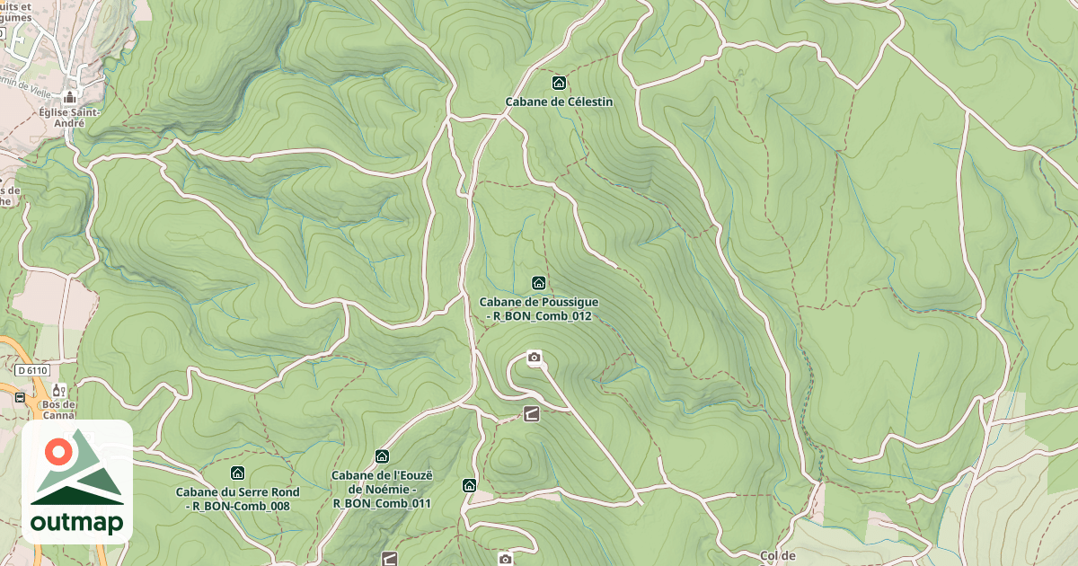 Map of Cabane de Poussigue - R_BON_Comb_012