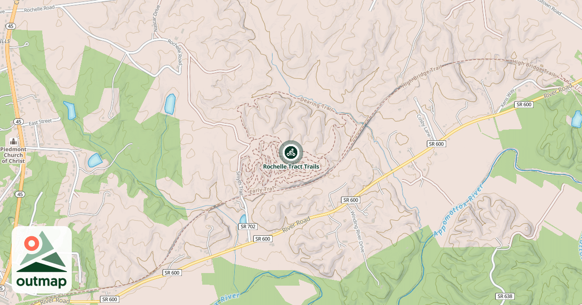 Map of Rochelle Tract Trails