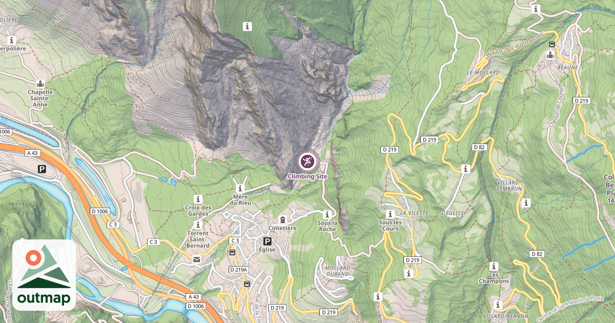 Map of Climbing Site
