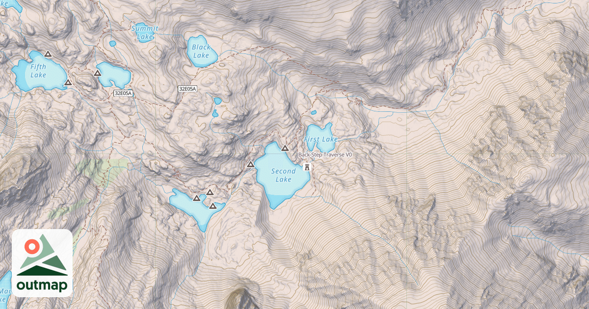 Map of Back-Step Traverse