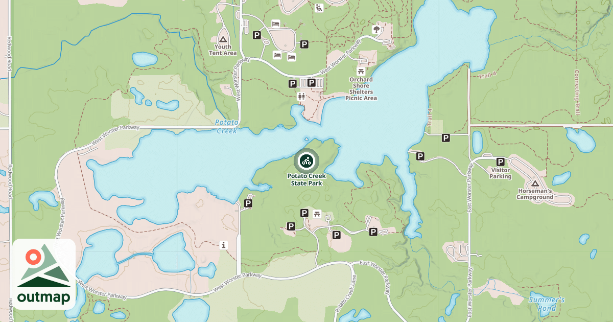 Map of Potato Creek State Park